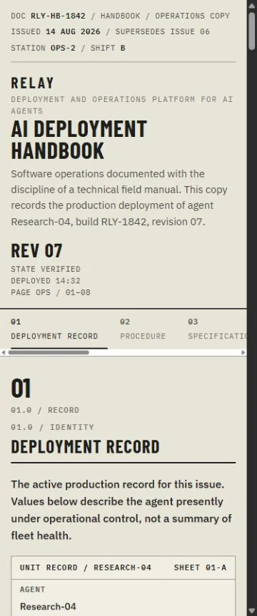 Mobile benchmark review frame for RELAY — AI Deployment Handbook